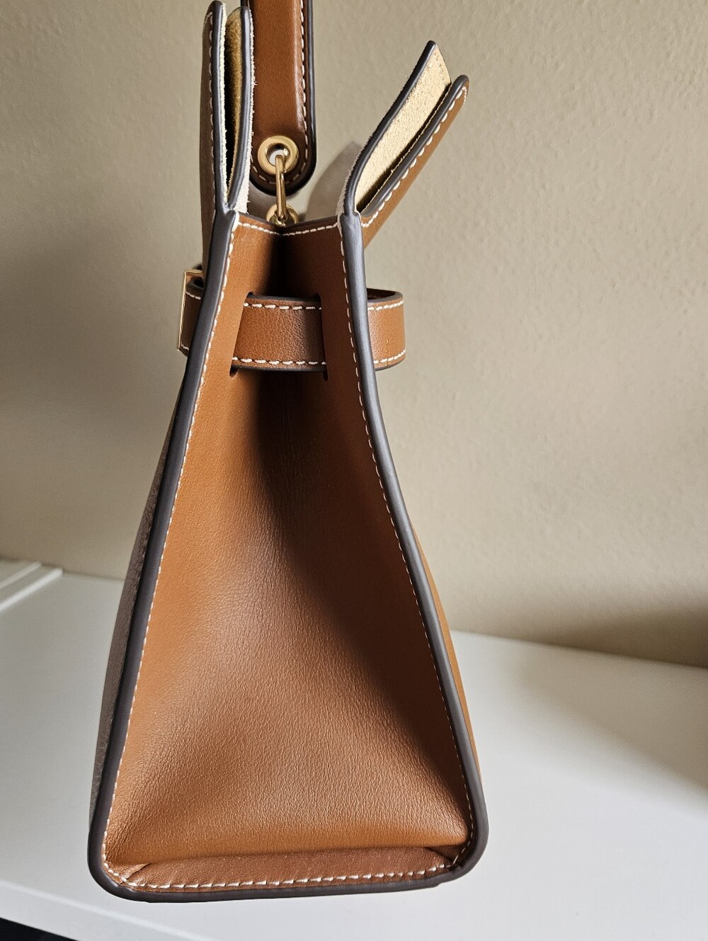 Tory Burch Lee Radziwill Double Bag. Small. Aged Tan. - Picture 6 of 14